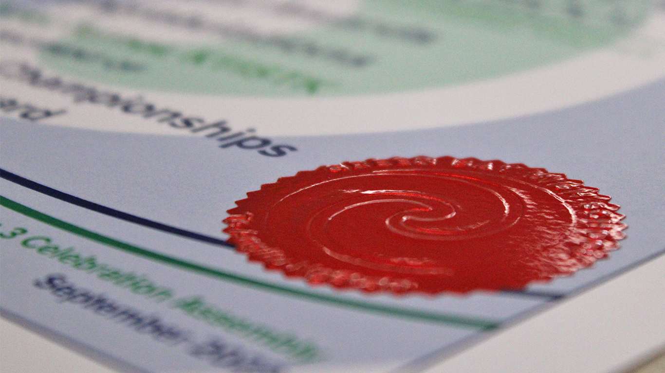 Awards certificate